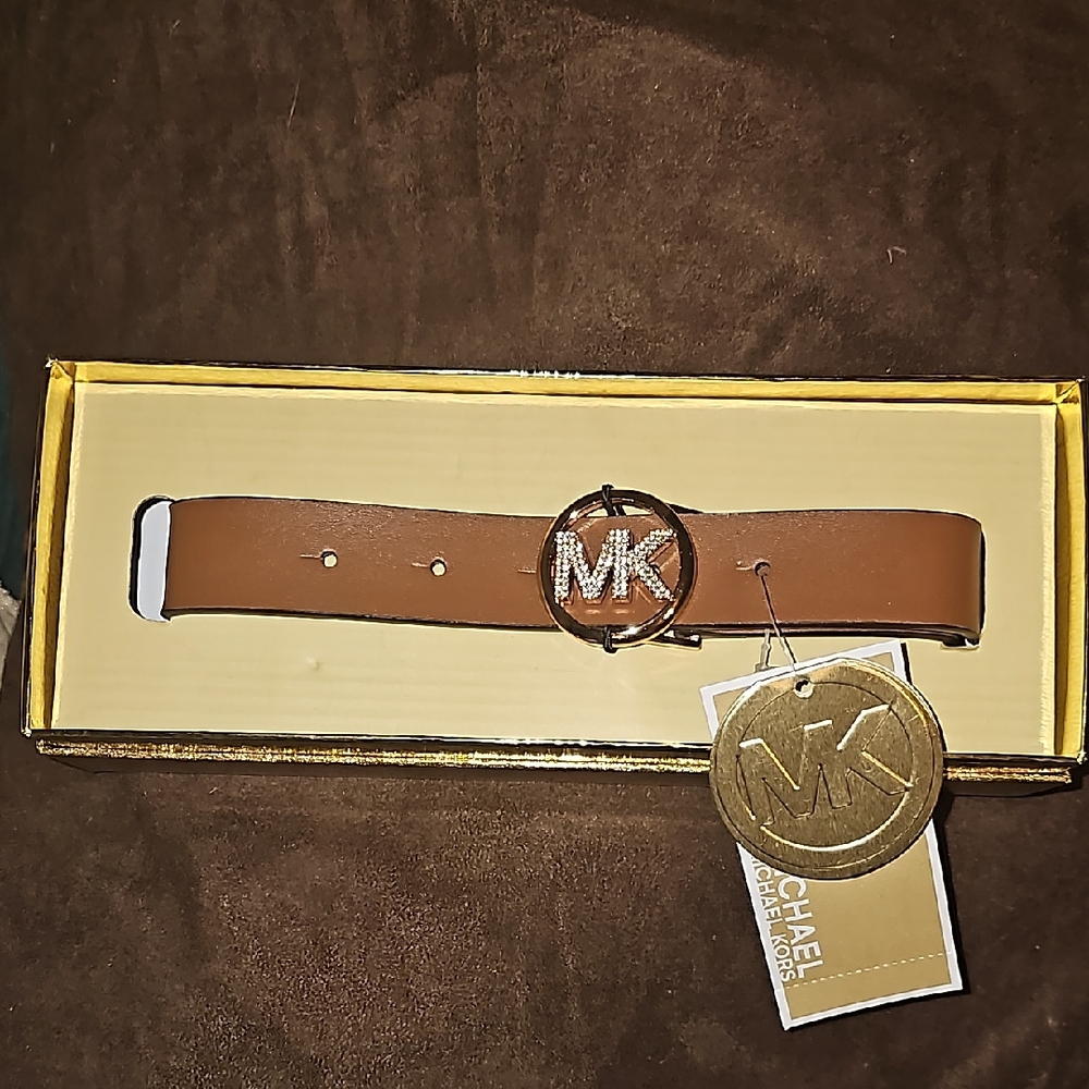 Michael Kors Brown Leather Belt